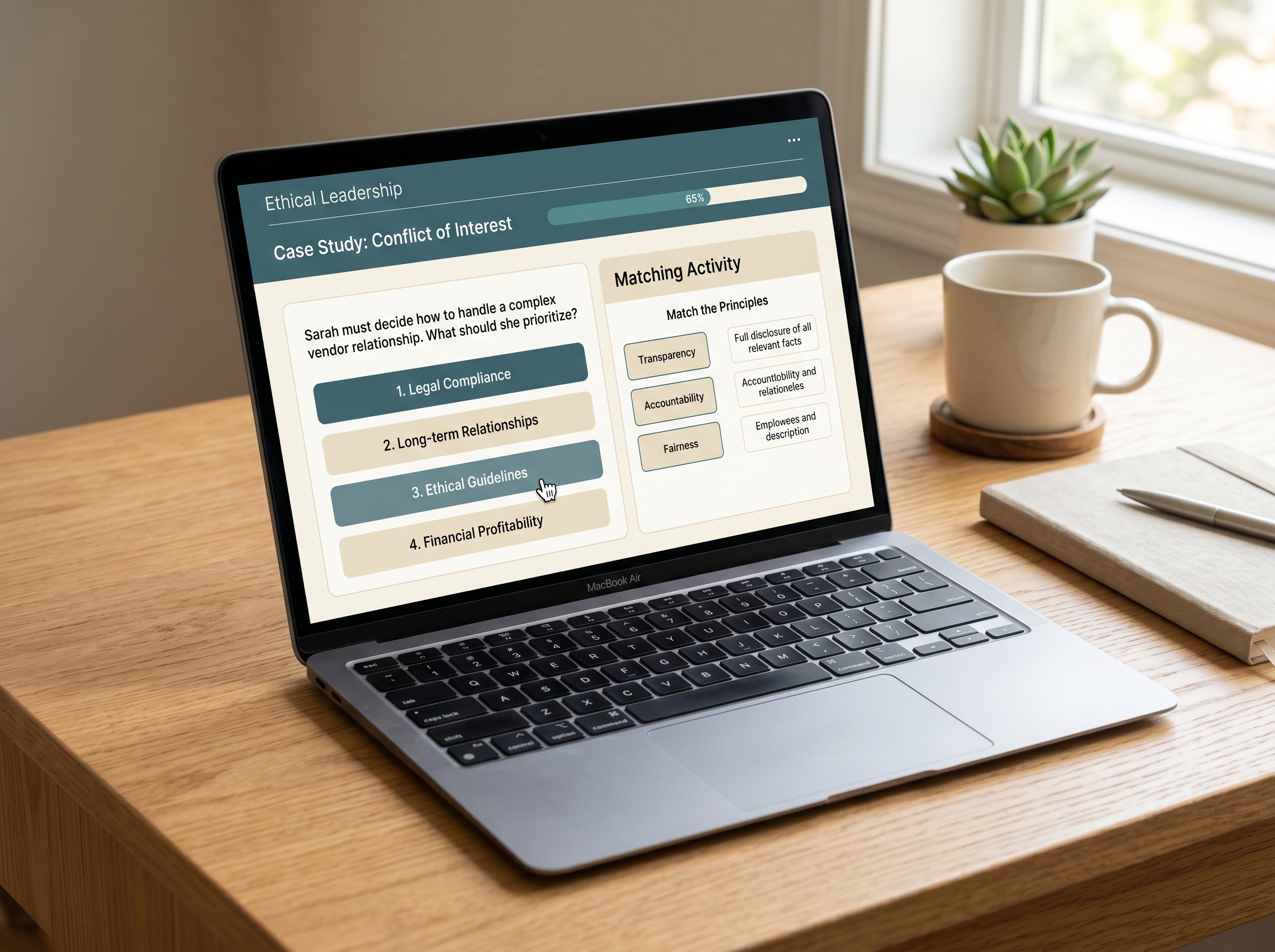 Interactive e-learning course built in H5P